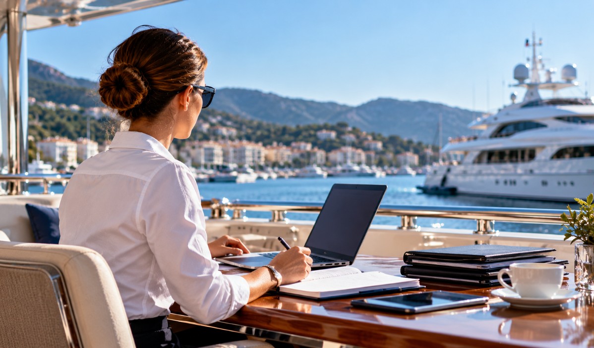 Virtual purser providing remote yacht administration support